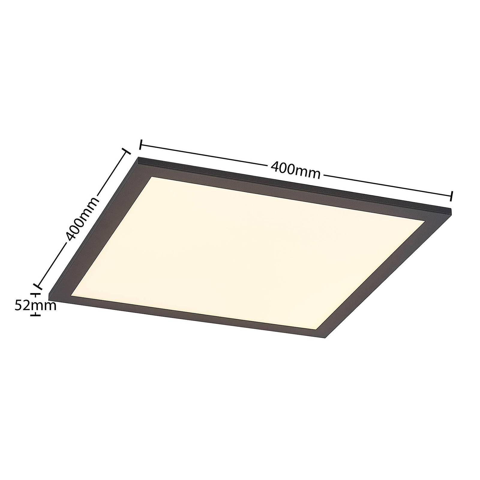 Lindby Pannello LED dimmerabile a controllo remoto (Moderno) colore Nero, in Alluminio ad es. Cucina lampadina inclusa lampada da ufficio per postazione lavoro plafoniera