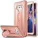 YOUMAKER Kickstand Case for Galaxy Note 9, Full Body with Built-in Screen Protector Heavy Duty Protection Shockproof Rugged Cover for Samsung Galaxy Note 9 (2018) 6.4 Inch - Rose Gold/Pink
