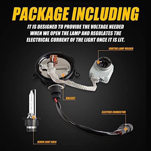 Ransoto 28474-89904 Xenon Headlight Ballast Control Unit With Igniter And D2S Bulb Compatible With Nissan 350Z 370Z Altima Murano Rogue Infiniti G35 G37 Fx35 Fx45 Qx56 Qx70 Replaces 28474-8991A #TOP6