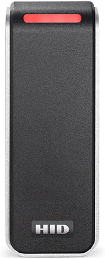 HID 20NKS-T1-000000 Signo 20 Mullion Pigtail Reader with Seos Profile, Black with Silver Trim