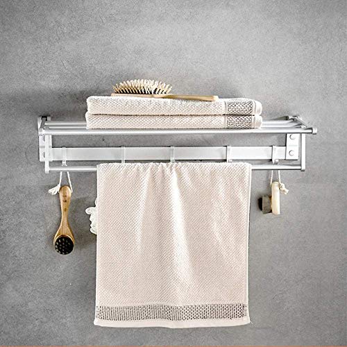 Porte-serviettes mural multifonction double couche support de rangement