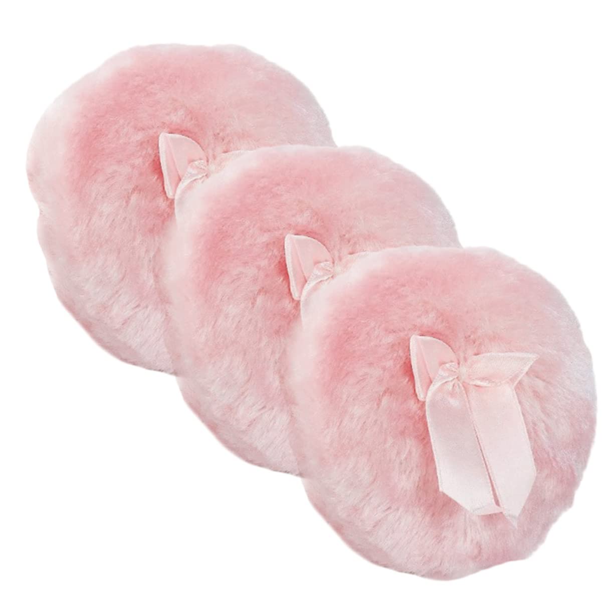 Yardwe 4 Sätze Bogen Puff Werkzeug Babypuderquaste Puderquaste Für Gesichtspuder Erfrischend Pulverschuh Runde Puderquaste Puderquaste Rosa Plüsch- 3 Stücke * 4