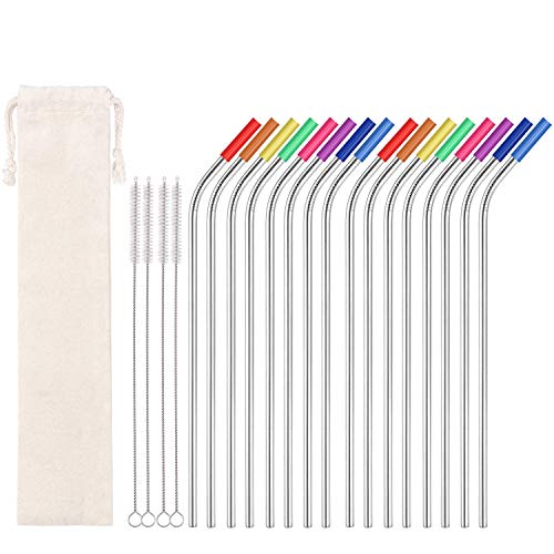 Metal Straws Stainless Steel Straws 16 Pcs 10.5
