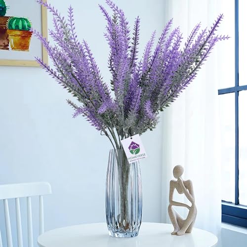 4pcs Artificial Flowers Lavender Purple Bundle Fake Plants Weddin...