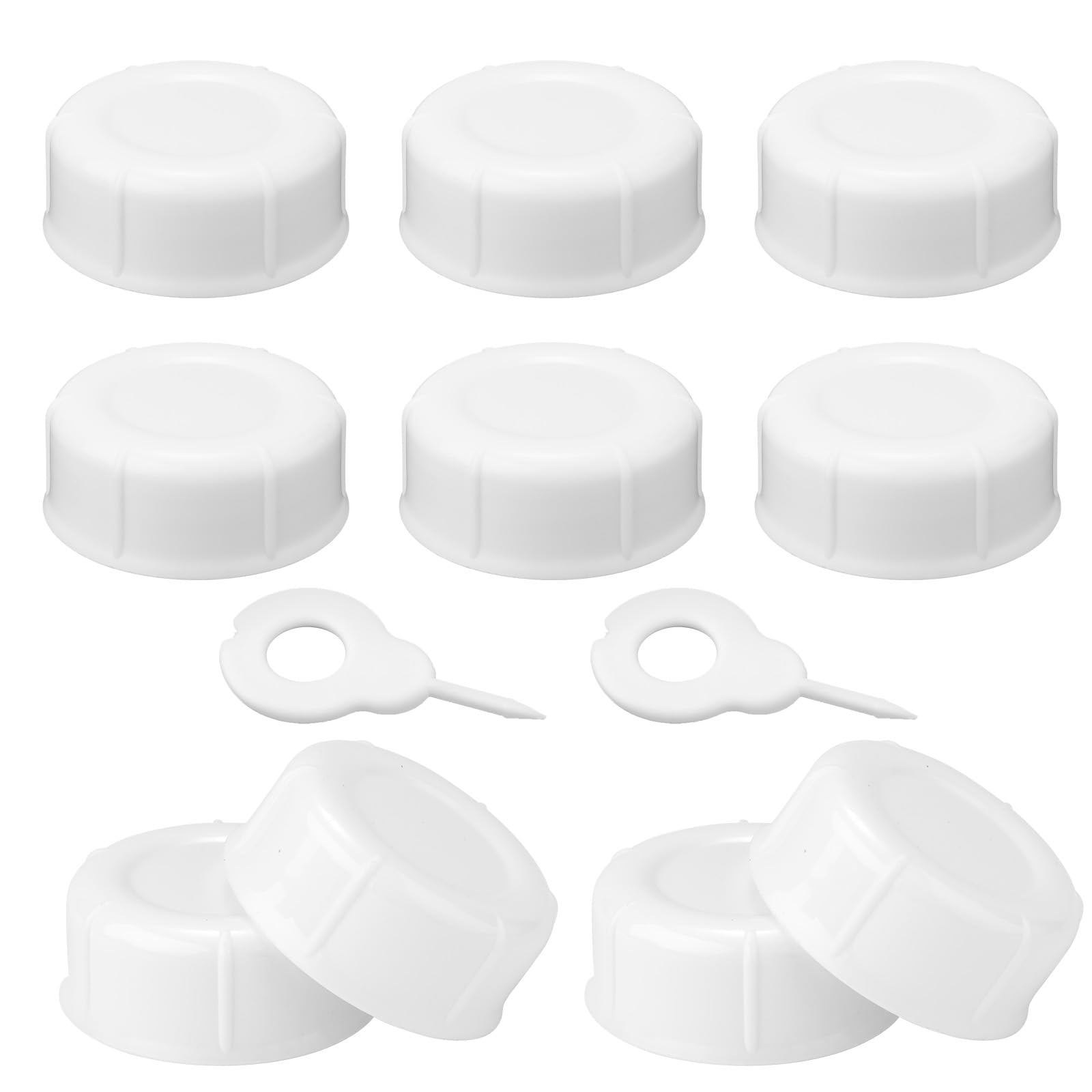 10pz Tappi per Biberon Stretti per Biberon Dr Brown e Medela, Senza BPA Tappi di Ricambio per Biberon da Viaggio e da Stoccaggio con Aghi Perforatori per Ameda e Altri Accessori (Bianco)