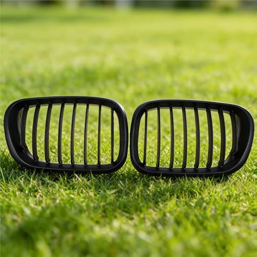 Calandre centrale avant BMW X5 E53 résout grilles cassées noir mat 2pcs - 2