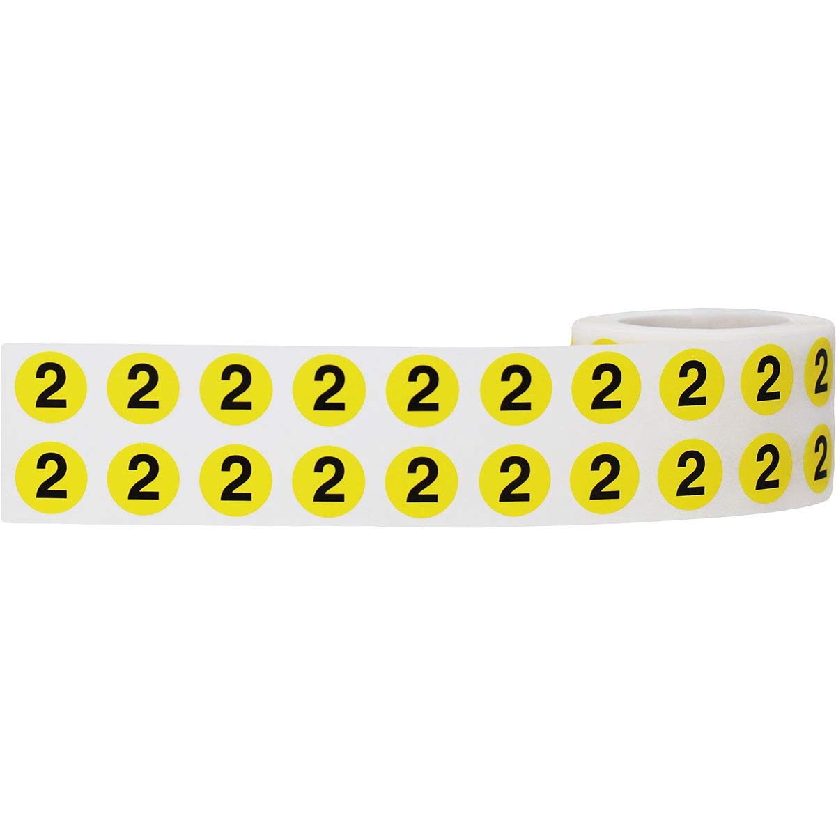 Amazon.com : Yellow Circle Number 2 Stickers 0.50 Inch Round