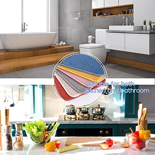 2 Pack Microfiber Dish Drying Mat,Large Absorbent Kitchen Drying Pad,Dishes Drainer Pads For Kitchen Counter,19×14.5 Inch,(Grey/Blue) #TOP6