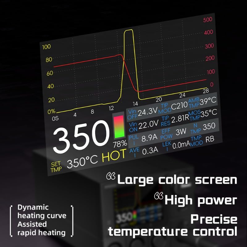 Estación de soldadura inteligente H400 control PID puntas C210 C245 6