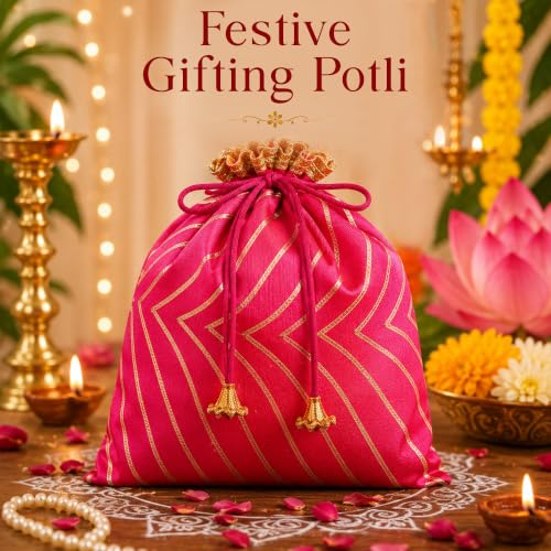 Image of Parul Garg Beauty Varalakshmi Celebration Gift Pack | Festive Beauty Gift Set | 10 Mini Silk Matte Liquid Lipsticks, Kajal, Sindoor, Utsav Bindi Patta with Pink Potli