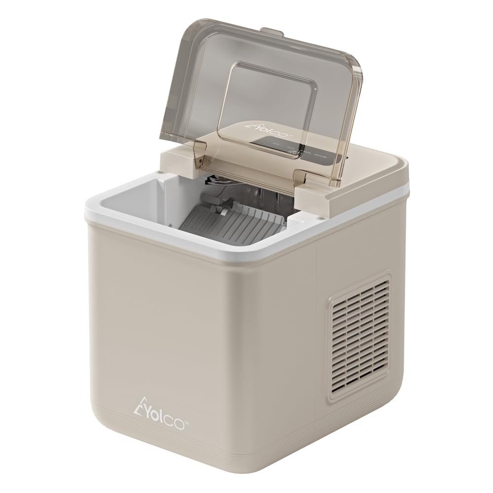 Yolco ICM1 - Macchina per cubetti di ghiaccio, design compatto, 10 kg in 24 ore, 12-24 V
