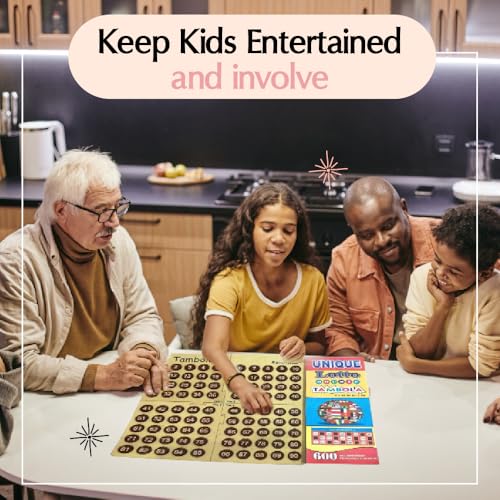 Image of Braintastic Wooden Tambola /Housie Board Game with 600 Different Tickets,1-90 Coins, Fixing Checking Board and Cloth Pouch to Keep Your Coins Safe