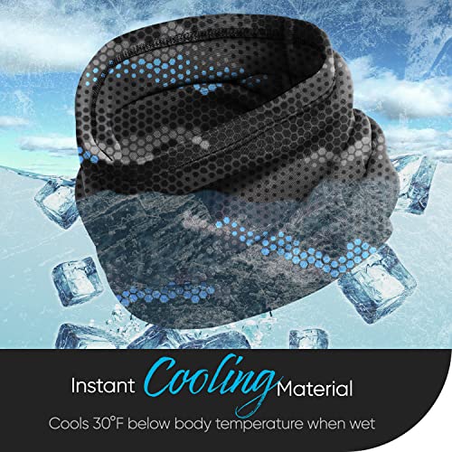 Millenti Cooling Neck Gaiter Fashion Headband - 12 Ways To Wear, Sun Protection Compression Headwear Wrap that Cools When Wet2
