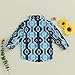 Western Baby Boy Clothes Long Sleeve Lapel Cow Print Button Down Shirts Toddler Fall Farm Country Cowboy Shirt Tops (1 Blue, 3-4 Years)