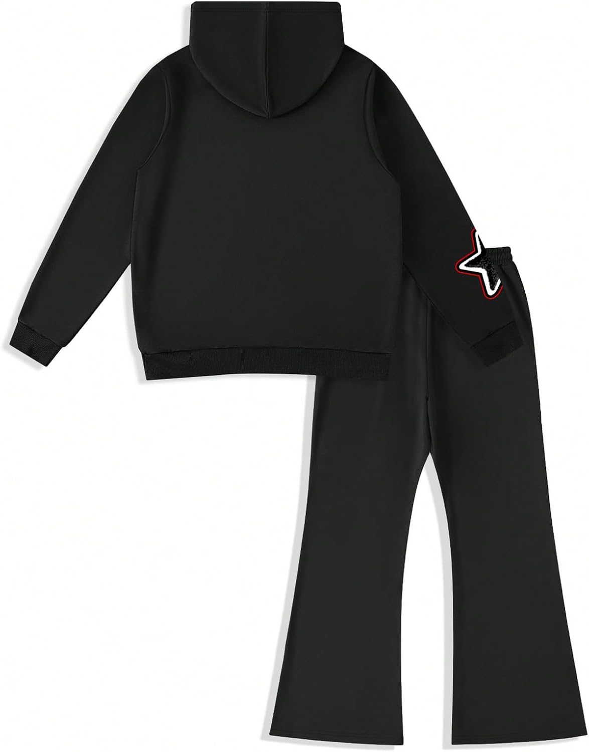 Men's 2 Piece Sweat Suits Long Sleeve Y2k Graphic Hoodie Sweatshirt and Flared Sweatpants Tracksuits Set - Image 2