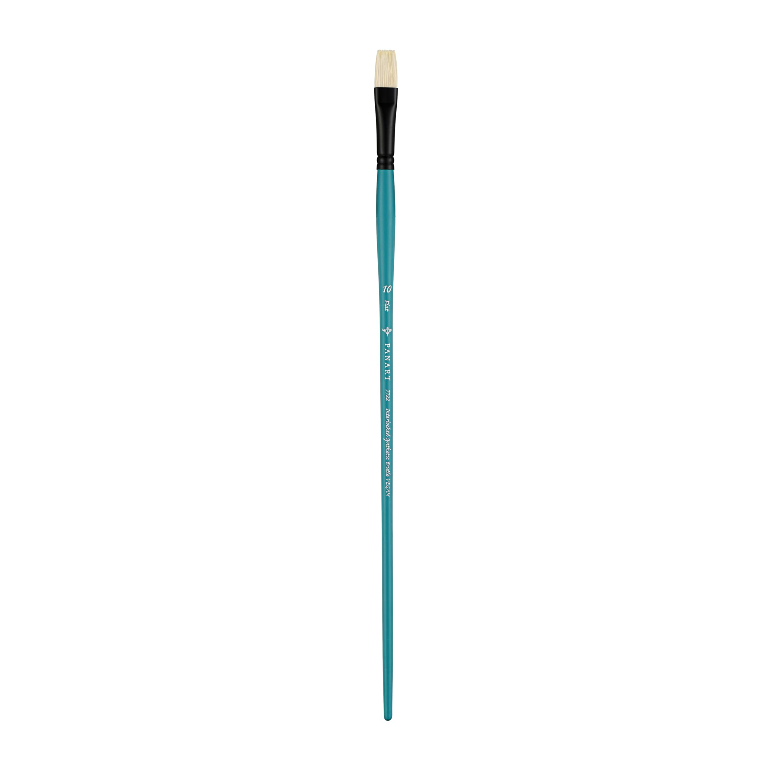 Pan Art Bristle Flat No. 10 – Detail & Wash Brush for Oil Paints – Studio-Quality Painting Tool Paintbrush for Fine Art, Craft & Illustration – 1 Unit