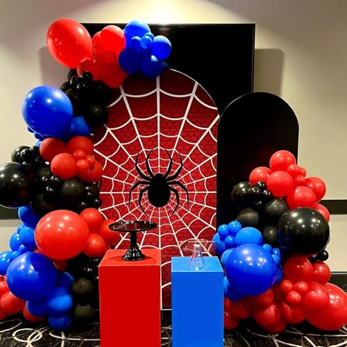 Image of Red Blue and Black Balloons, 67pcs 12 Inch Red Blue Confetti Silver Balloon for Boys Birthday Party Baby Shower Graduation Party Decoration