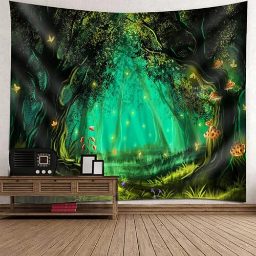 Tenture Murale Petite Forêt Fantastique pour Chambre Adulte et Enfant