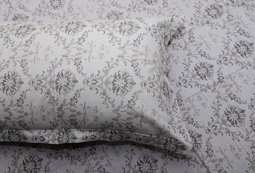 Image of Super Bedzz by Prihaal Decor Cotton Double Size Bedsheet with 2 Pillow Cover Size:108x108 (Peach) bedsheet for Double Bed, Cotton Double bedsheet, Suitable for Bedroom, Gift Set
