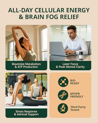 Image of Methylated Vitamin B Complex, for Women & Men, 60 Capsules | L-5-MTHF & Methyl B12, MTHFR Support, 2.5X Absorption, Energy & Brain, Nerve Health, Vegan, Gluten Free, Keto, 60-Day Supply