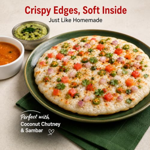 Image of INDIMIX Instant Uttapam Mix 500g | Ready-to-Cook South Indian Breakfast, Soft & Fluffy Uttapam in 3 Easy Steps, Authentic Homemade Taste, Quick & Convenient