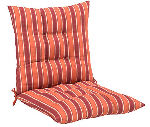 image for AmazonBasics Tufted Outdoor Square Seat Patio Cushion - Pack of 2, Red