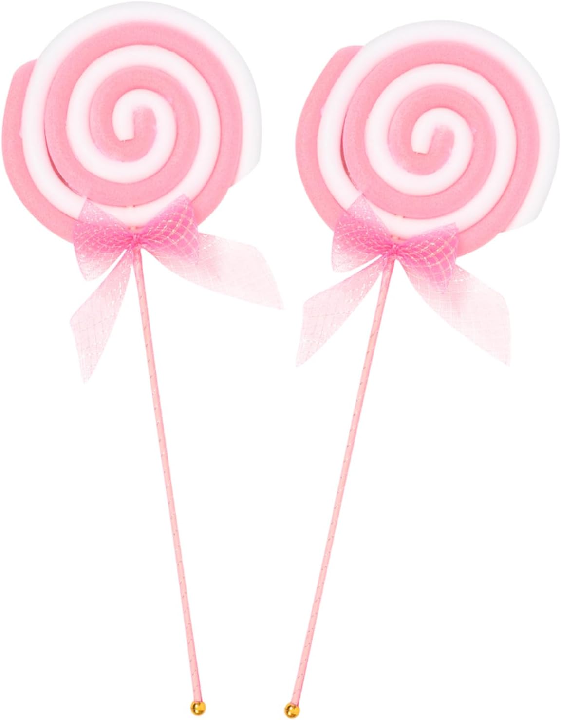 2pcs Rounded Lollipop Prop Simulation Food Decor Simulation Food Party Photo Prop Creative Lollipop Model Decorative Model for DIY Crafts Simulated DIY Statue
