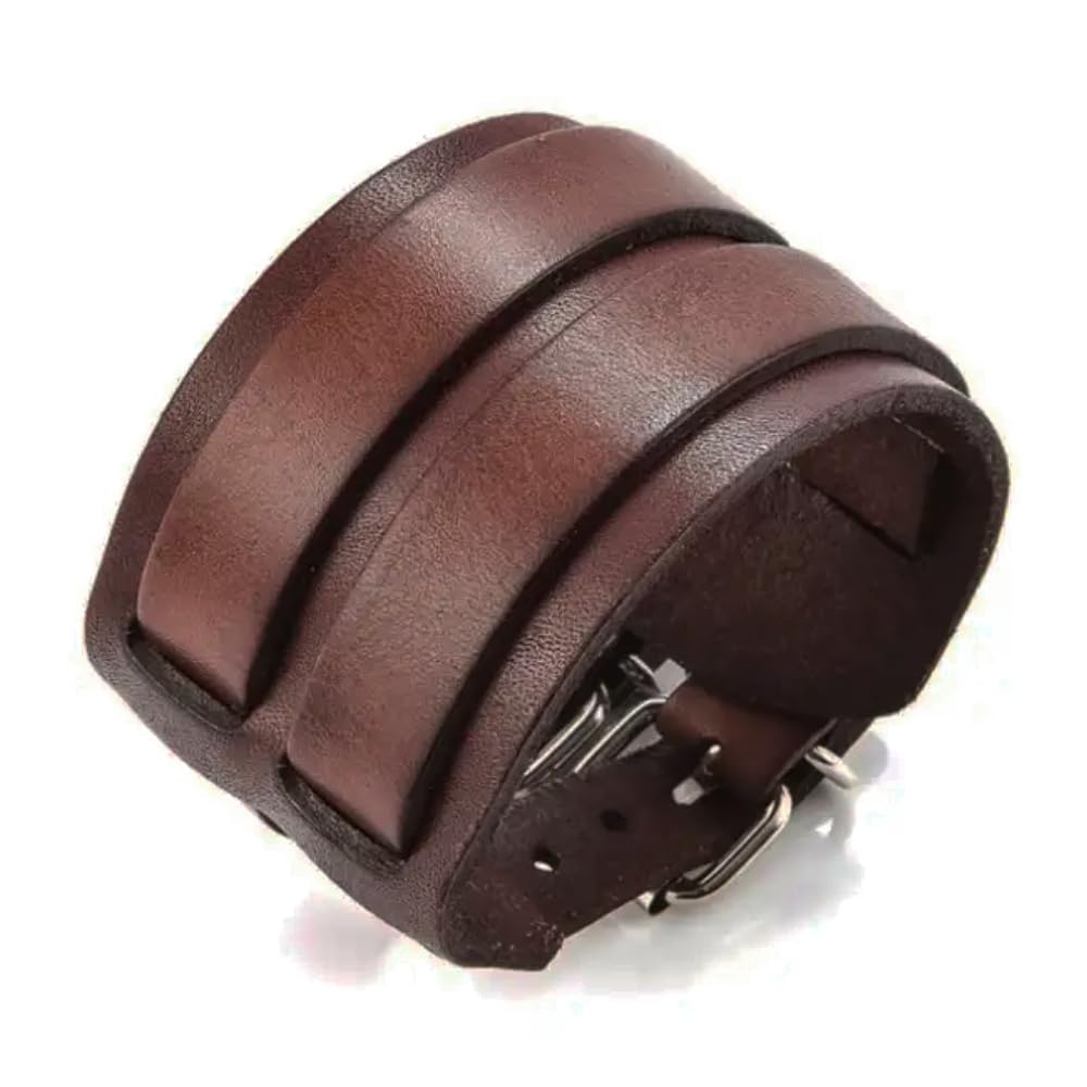 Bracelet Homme En Cuir Tressé Zense - Marron Et Noir Ajustable - Modèle ZB0053