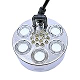 Green Vista Ocean Mist (DK5C-24-2) Five-Disc Super Fogger/Mister with 15 Built-in Color-Changing LED Lights | Indoor or Outdoor | Ultrasonic Mist Maker for Ponds, Halloween Parties & More!