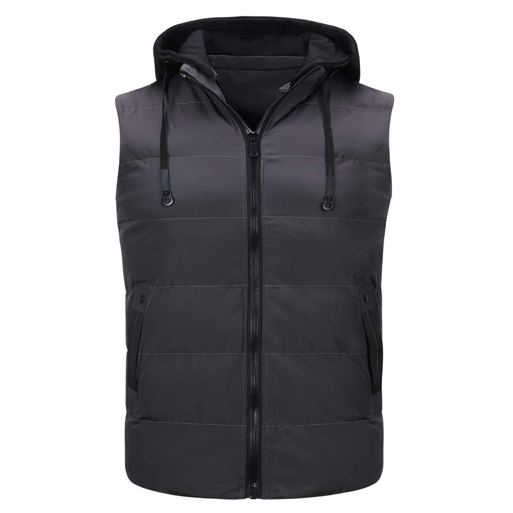 YOUTHUP Hombre Chalecos Exteriores con Capucha En Invierno Abrigo sin Mangas para Hombre