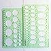 XYBAGS 2PCS Professional Quality Circle and Oval Template Measuring Templates Ruler for Office/Creative Studio/Personal Drawing/Drafting
