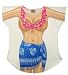 L.A. Imprints Sarong Bikini Body Cover-Up T-Shirt #16 Regular Size White