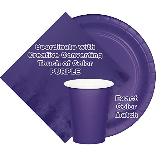 Creative Converting Congrats Grad Purple Plates-18 Pcs 18-Count Sturdy Style Dinner/Large Paper Plates For Graduation Party, School Spirit #TOP1