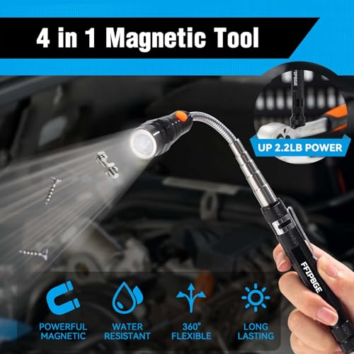 Magnet Pickup Tool with Telescoping Magnetic Flashlight and 6 in 1 Multitool Pen with Rulers - image 6