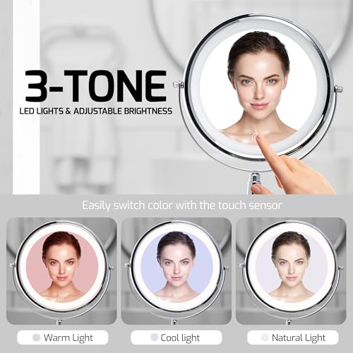 Espejo de Maquillaje Redondo Iluminado 9'' OVENTE miniatura 4