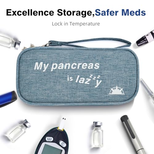 Image of apollo walker Insulin Cooler Travel Case with Ice Packs and Insulation | TSA Approved Includes 2 x 90g ice packs for 9-hour cooling insulin pens & syringes for Diabetics to Carry (Light Blue)