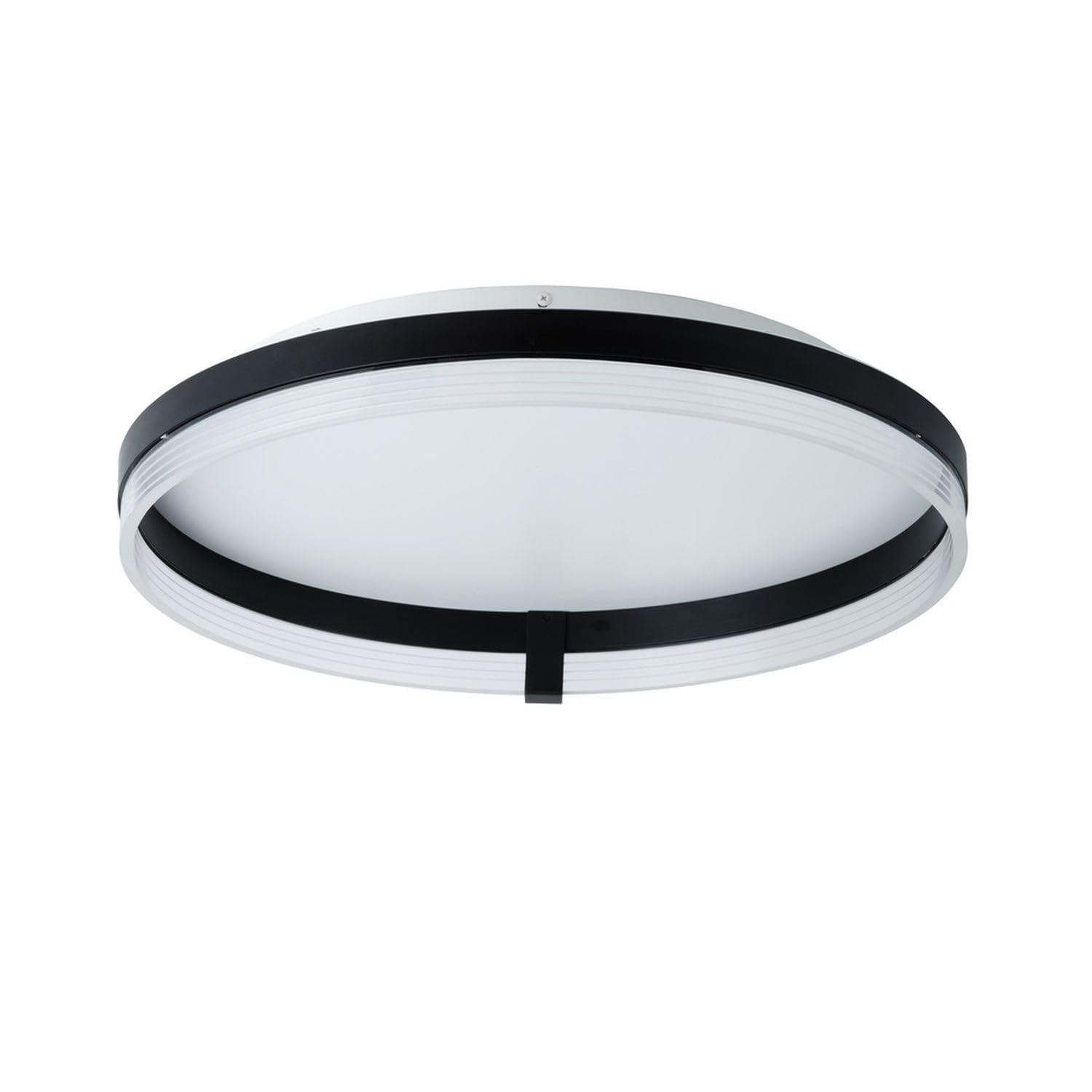 Licht-Erlebnisse LED Deckenleuchte Metall Schwarz Weiß CCT Wohnzimmer Schlafzimmer Flur modern gemütlich B:50 cm elegant Deckenlampe Büro
