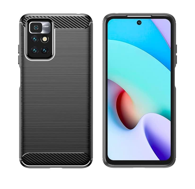 Image of Hybrid Carbon Fiber Back Case for Poco M4 Pro 5G /Note 11 5G /Note 11T 5G (Black)