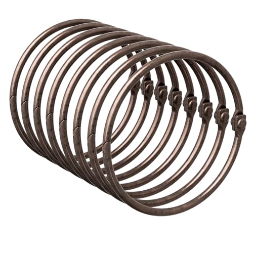 Bathway Shower Curtain Rings, Bronze Shower Curtain Hooks 12 Pcs Anti-Drop Shower Rings for Curtain, Shower Curtain Hooks Rust Proof, Shower Hooks for Shower Curtain Rod, Bronze Curtain Rings