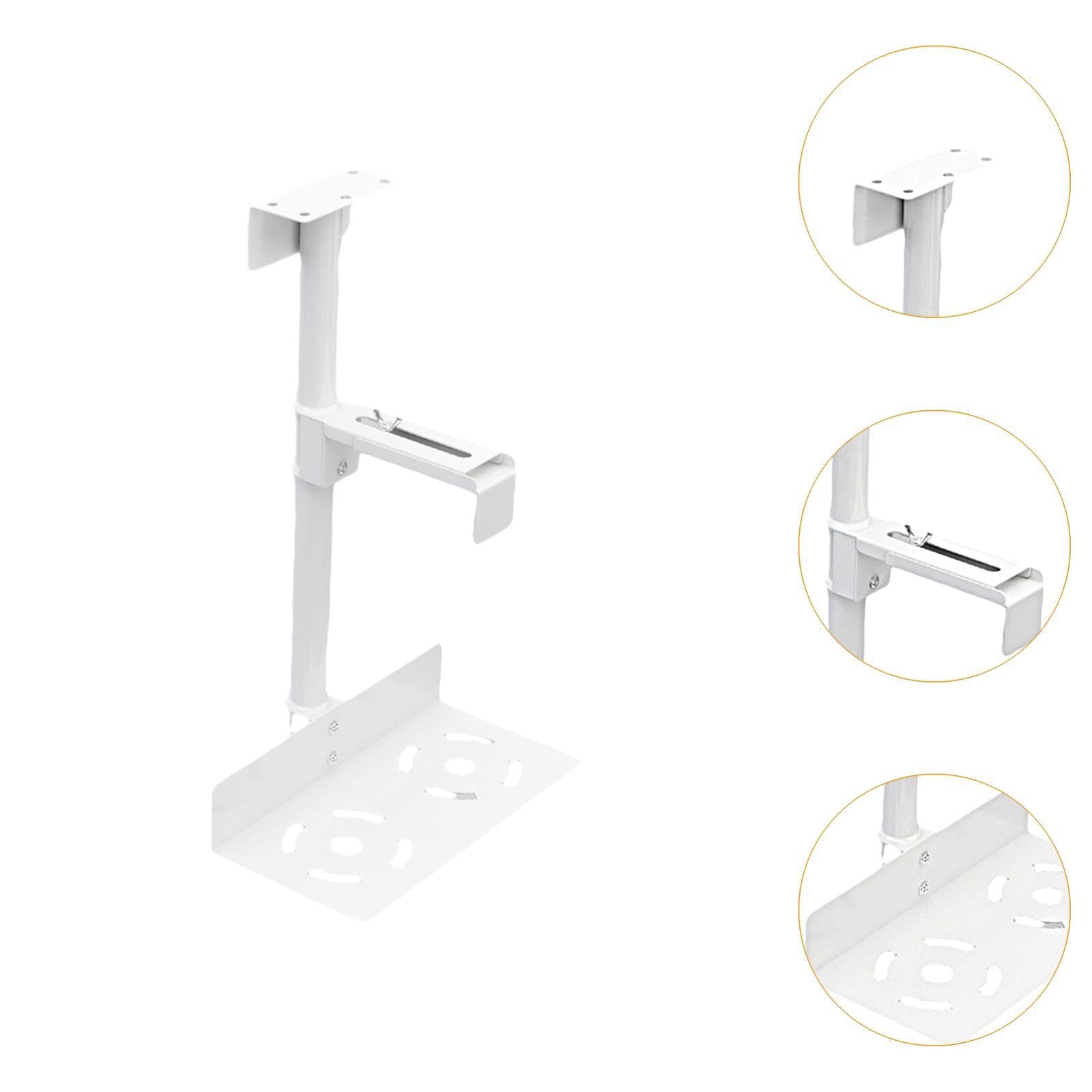 Supporto per Case Computer Staffa Universale Supporto Sospeso sotto Scrivania Regolabile in Metallo Robusto per Montaggio a Parete Adatto per Ufficio, Bianco Girevole
