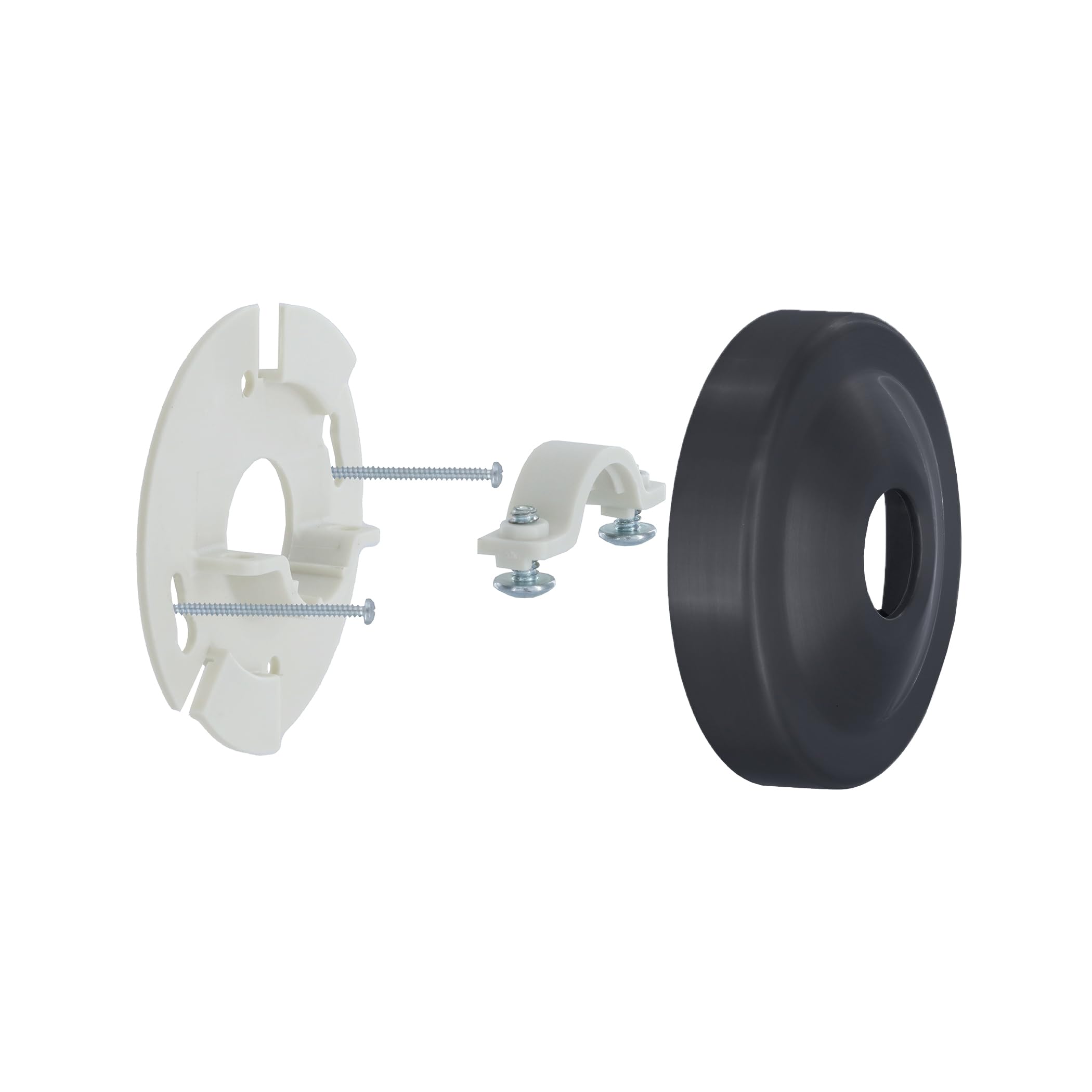 Danco 12009 Shower Arm Stabilizer Bracket and Flange Cover, 3.1 Inch, Matte Black