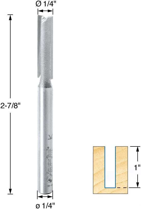 Amana Tool - 45211 Carbide Tipped Straight Plunge High Production 1/4 Dia x 1" 4 S