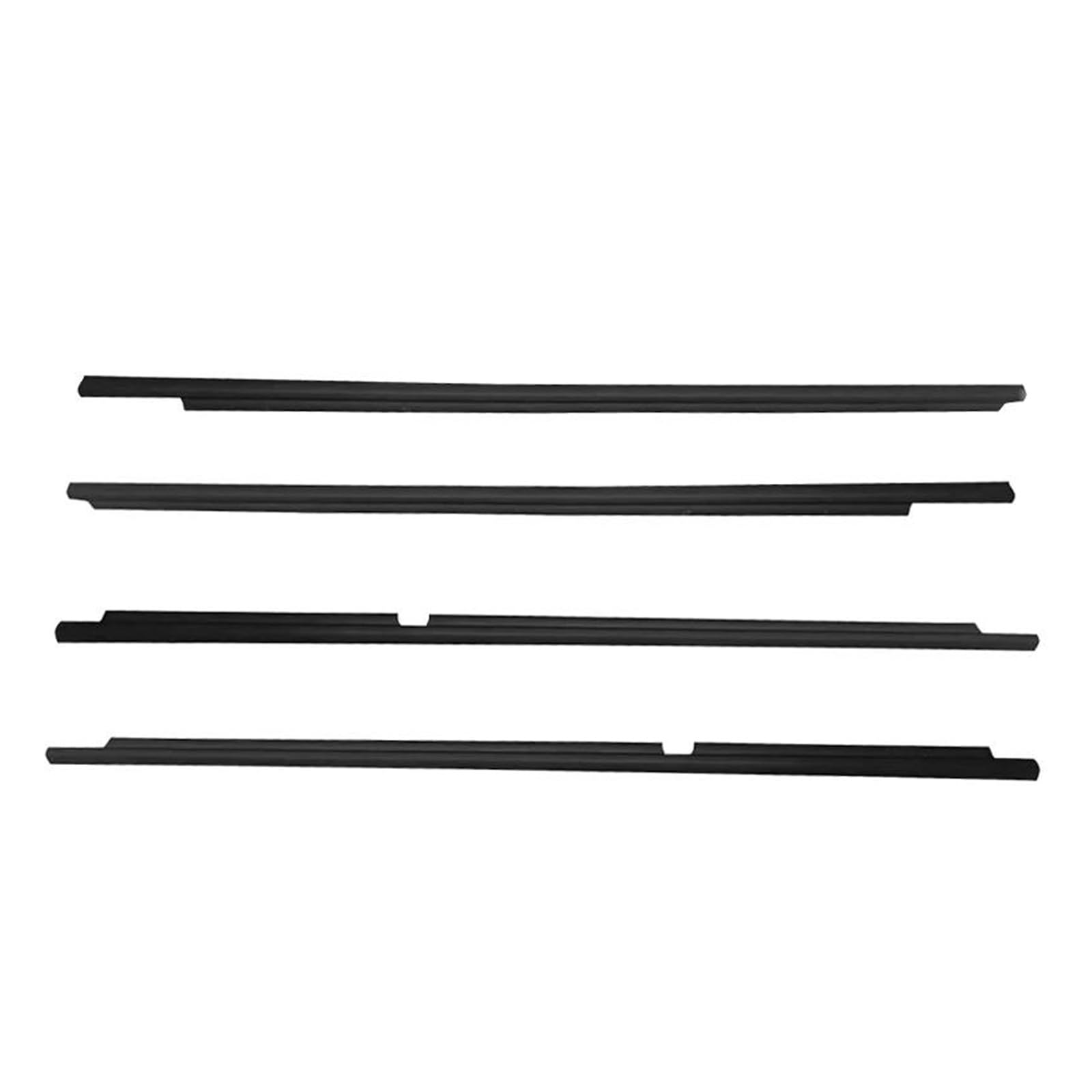 Diqxlgs Black 4Pc Side Door Window Glass Weatherstrip For Toyota For Land For Cruiser Lc100 1998-2007 Seal Belt Chrome(Black)