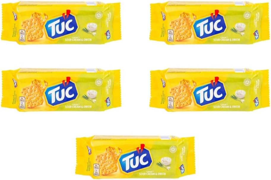 Tuc Biscuit Cracker Light Crunchy Oven Baked Biscuits Cracker 100g | FabFinds Mug (5 Pack, Sour Cream & Onion)