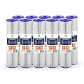 Aquaboon 5 Micron 20 x 4.5 Whole House Pleated Water Sediment Filter Replacement Water Filter Cartridge Compatible with ECP5-20BB, SPC-45-2005, 10-Pack