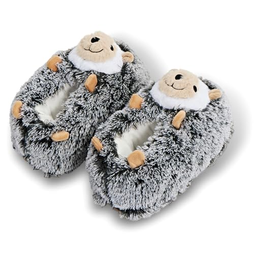 Image of Women's Animal Plush Slippers, Cute Cozy Fuzzy House Shoes Non-Slip Sole