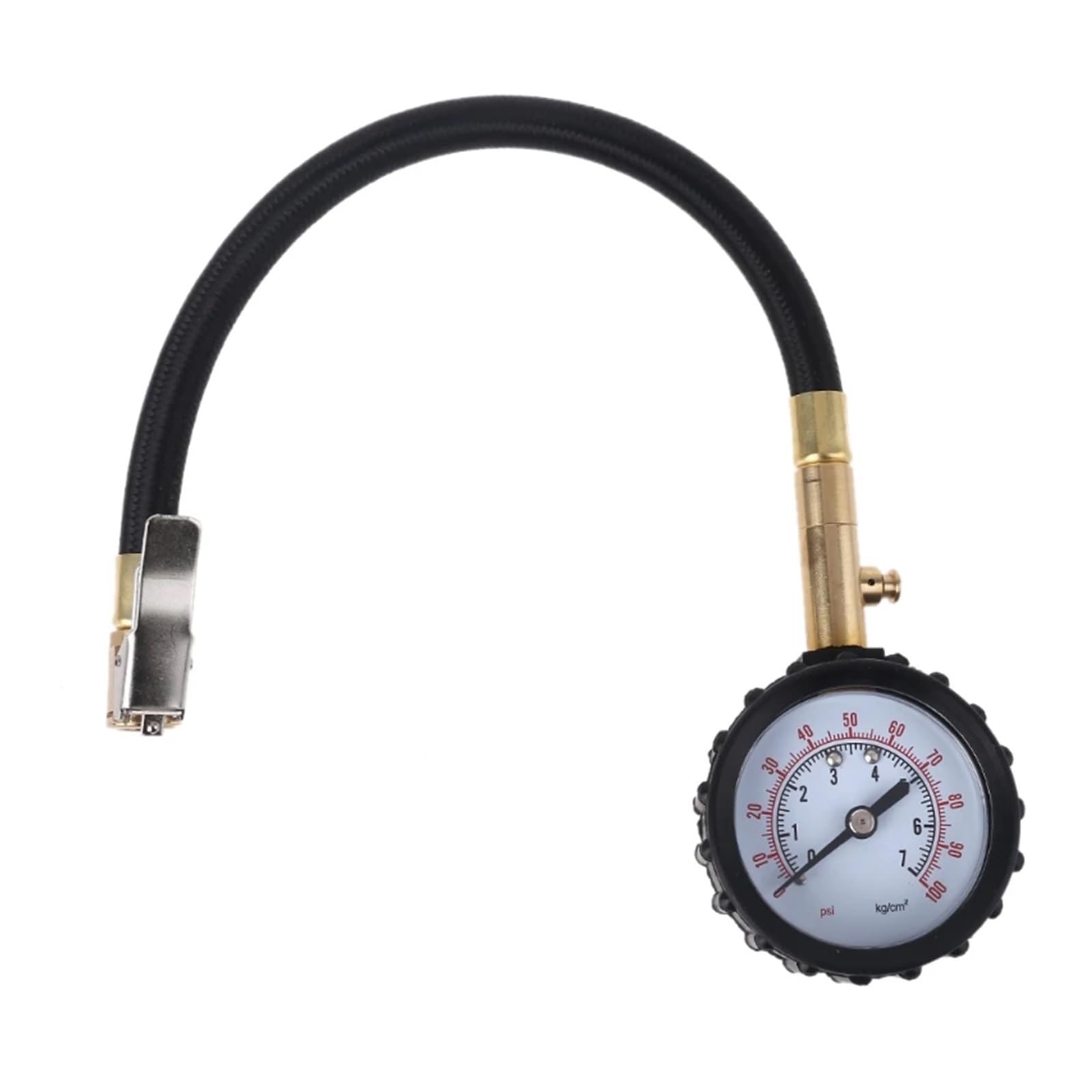 Manometro Pressione Acqua, Manometro professionale for deflettore pneumatici rapido rapido 100Psi for pneumatici fuoristrada di grandi dimensioni 4X4 con mandrino speciale per Aria Acqua Olio Gas
