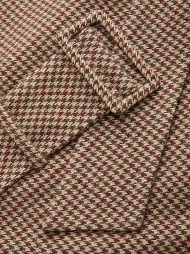 CIDER Dresses for Women Mini Dress Houndstooth Dress Boat Neck Dress Belted Short Dress Women's Casual Dress3