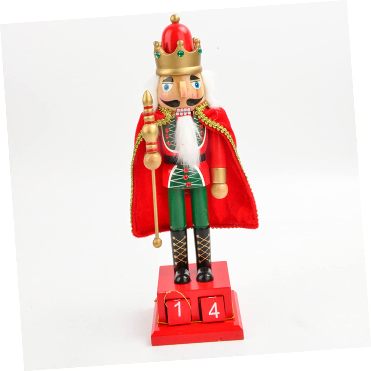 Ipetboom Adorno de Muñeco de Madera para Navidad Calendario de Cuenta Regresiva Decoración Festiva