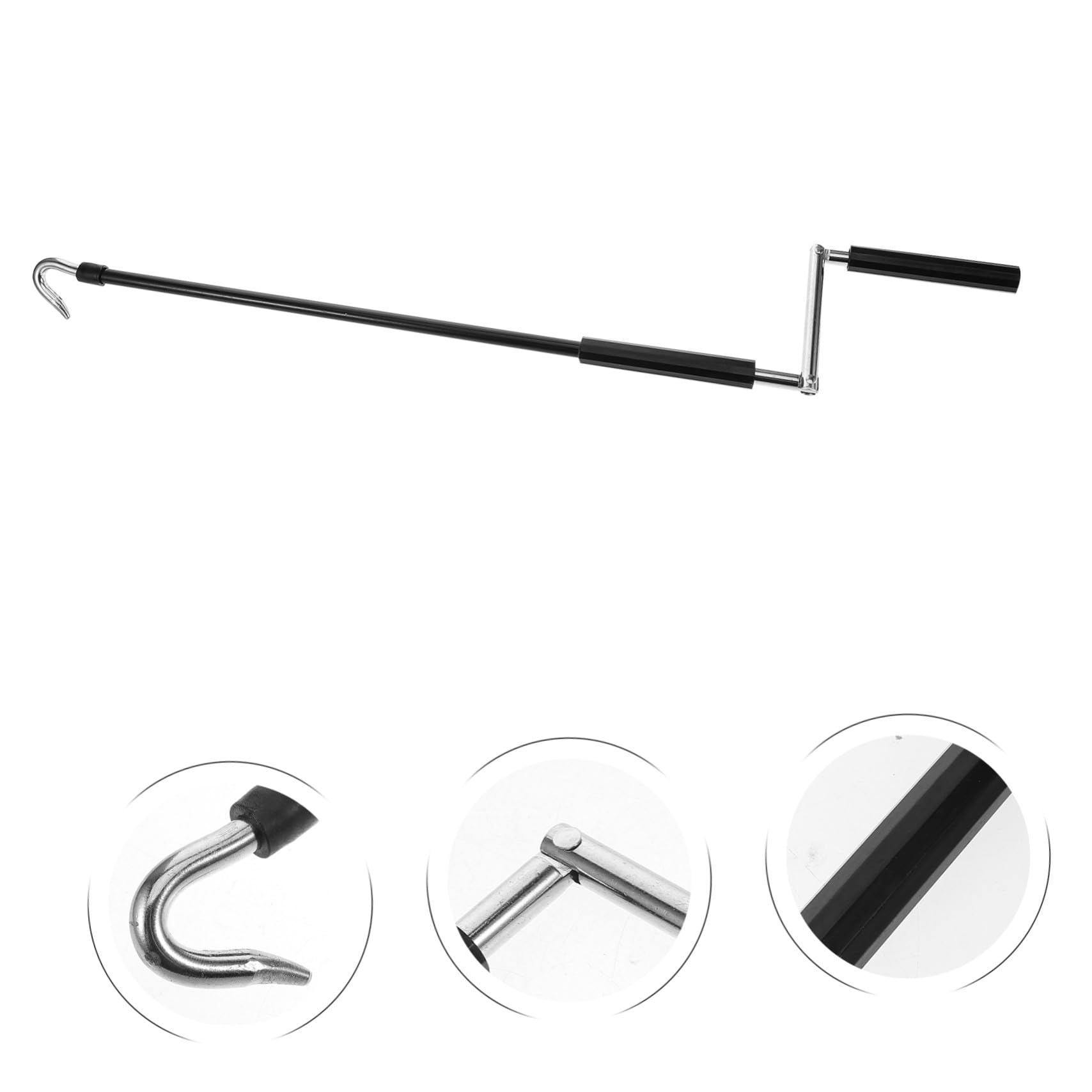 Manivelle pour Store Extérieur Robuste en Métal et Plastique Noir, Compacte et Facile à Utiliser, pour Auvent et Toile D'ombrage en Intérieur et Extérieur